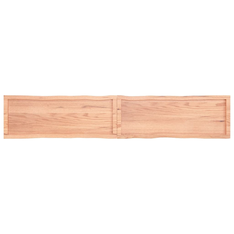 Bordplate lysebrun 220x40x(2-6)cm behandlet heltre naturlig