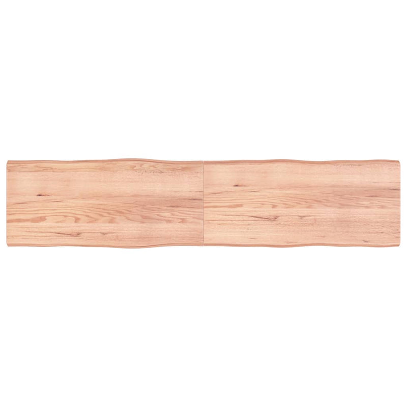 Bordplate lysebrun 220x50x(2-6)cm behandlet heltre naturlig