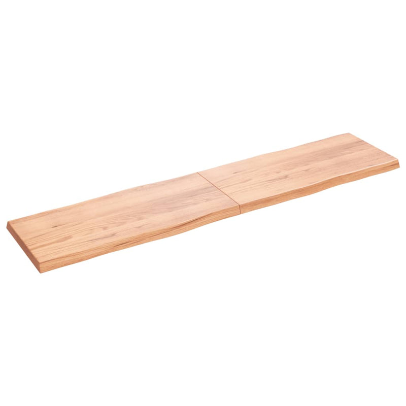 Bordplate lysebrun 220x50x(2-6)cm behandlet heltre naturlig