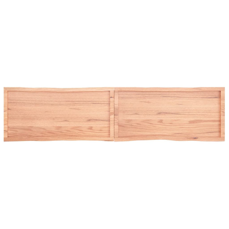 Bordplate lysebrun 220x50x(2-6)cm behandlet heltre naturlig