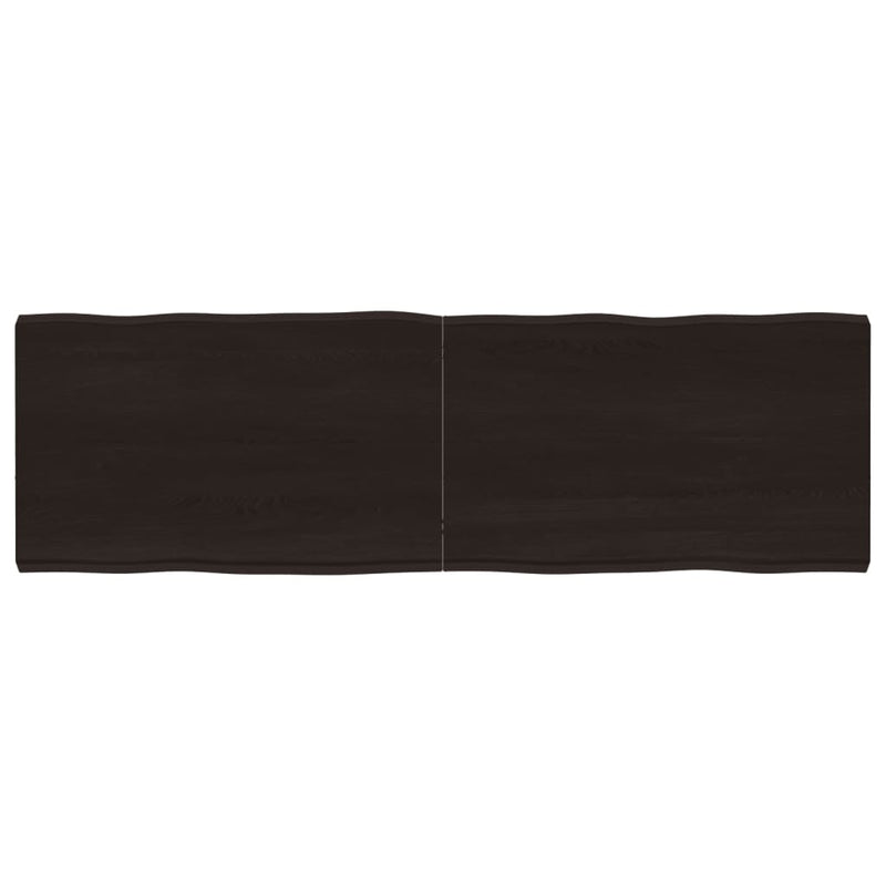 Bordplate mørkebrun 160x50x(2-6)cm behandlet heltre naturlig