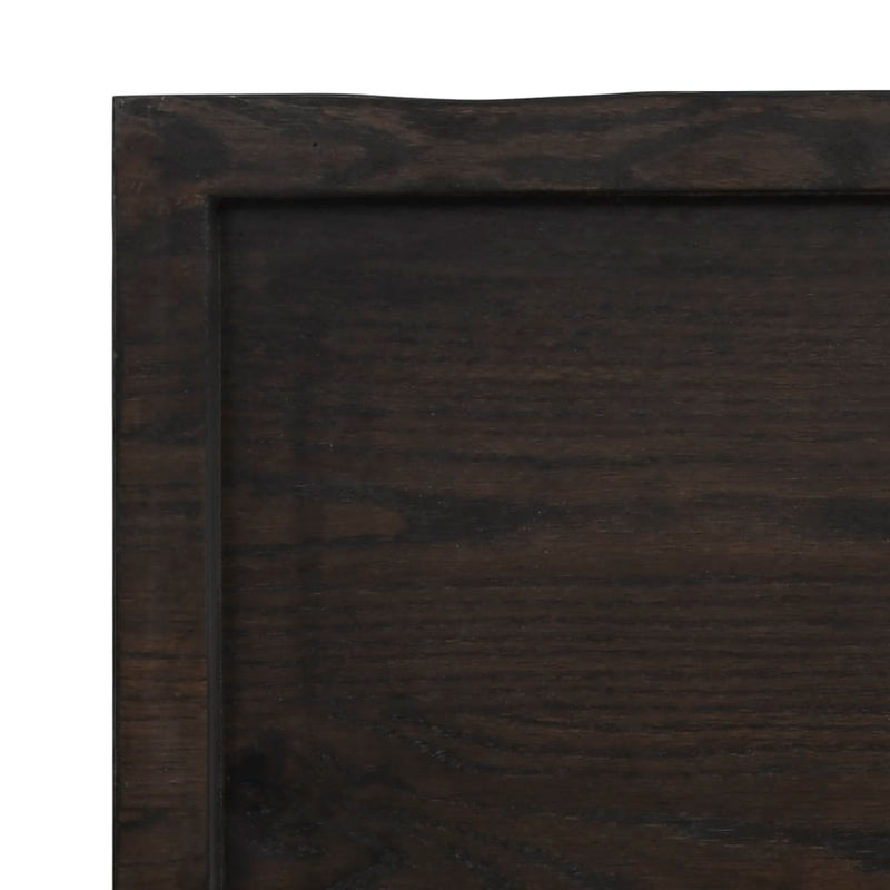 Bordplate mørkebrun 160x50x(2-6)cm behandlet heltre naturlig