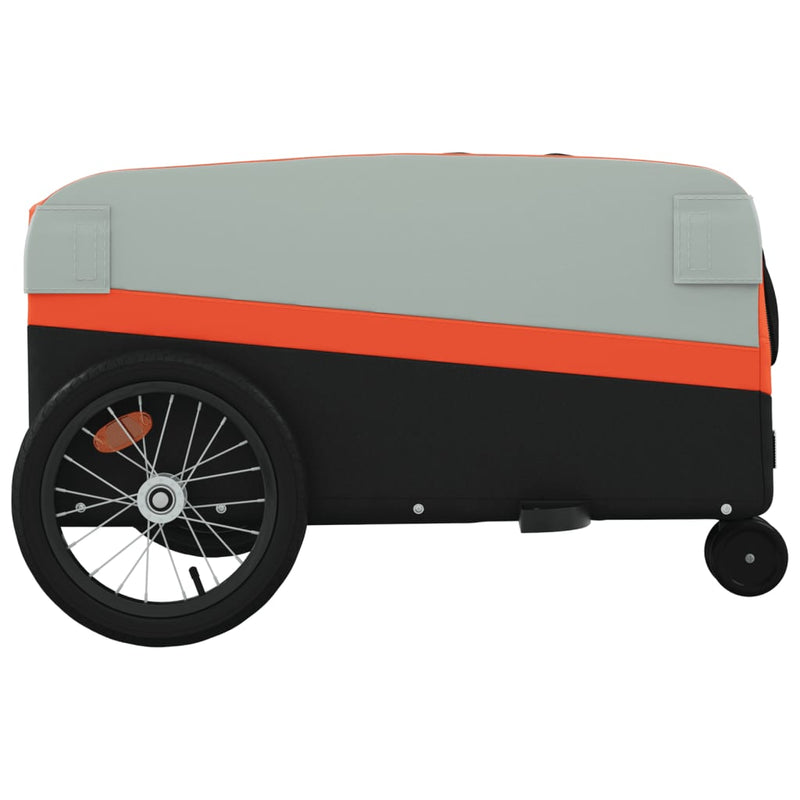 Sykkelvogn svart og oransje 45 kg jern