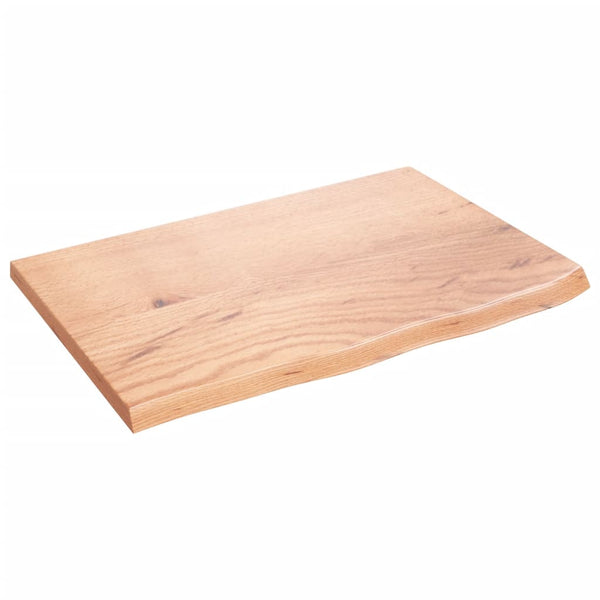 Bordplate lysebrun 60x40x2 cm behandlet heltre eik