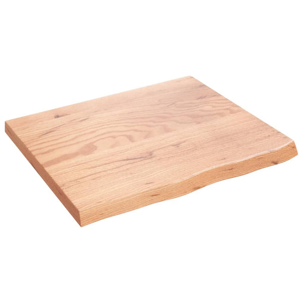 Bordplate lysebrun 60x50x4 cm behandlet heltre eik