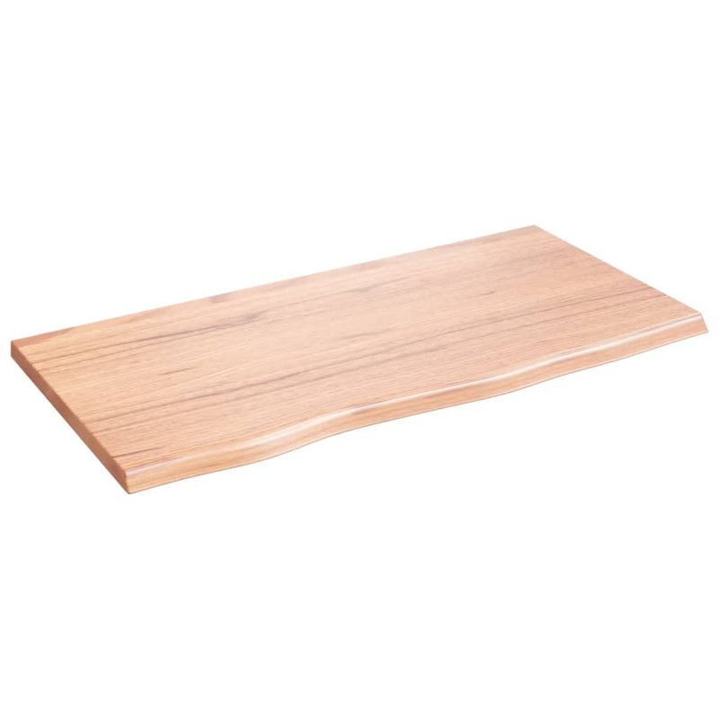 Bordplate lysebrun 80x40x2 cm behandlet heltre eik