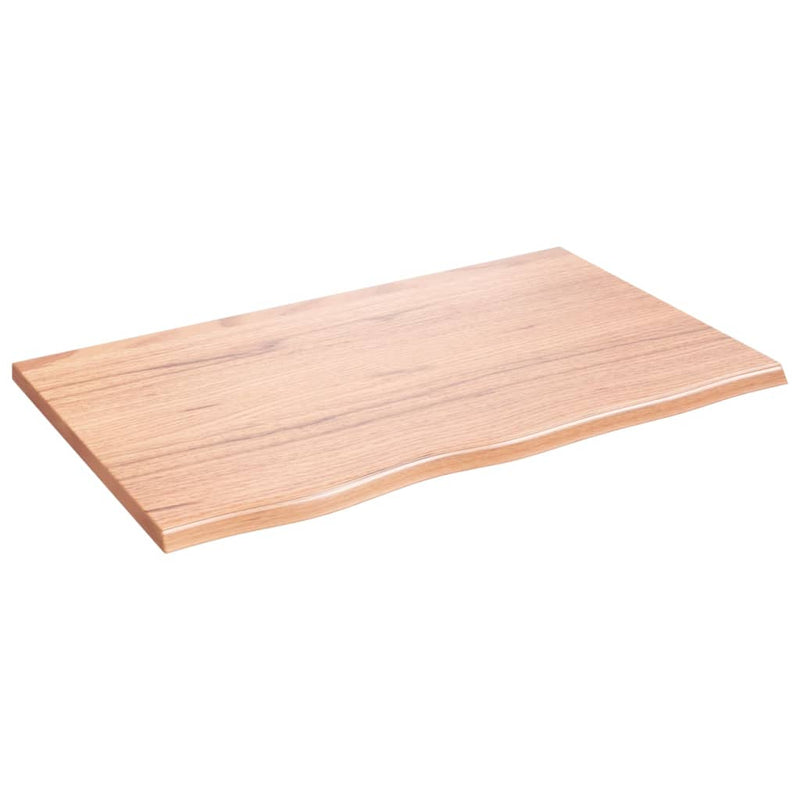 Bordplate lysebrun 80x50x2 cm behandlet heltre eik