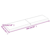 Bordplate lysebrun 160x50x(2-4) cm behandlet heltre eik