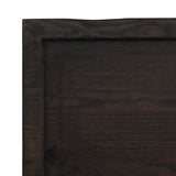 Bordplate mørkebrun 60x60x(2-6) cm behandlet heltre eik