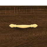 Skjenk brun eik 34,5x34x90 cm konstruert tre