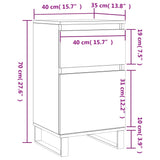 Skjenk sonoma eik 40x35x70 cm konstruert tre