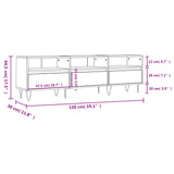 TV-benk svart 150x30x44,5 cm konstruert tre