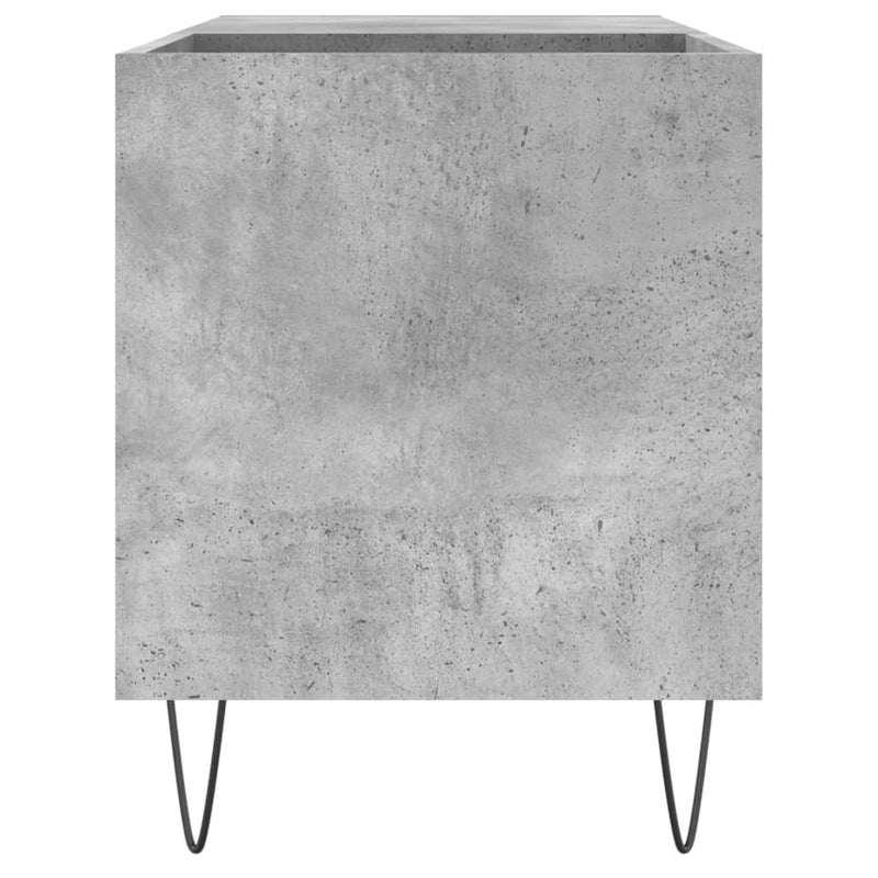 Hifi-benk betonggrå 84,5x38x48 cm konstruert tre