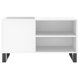 Hifi-benk hvit 85x38x48 cm konstruert tre