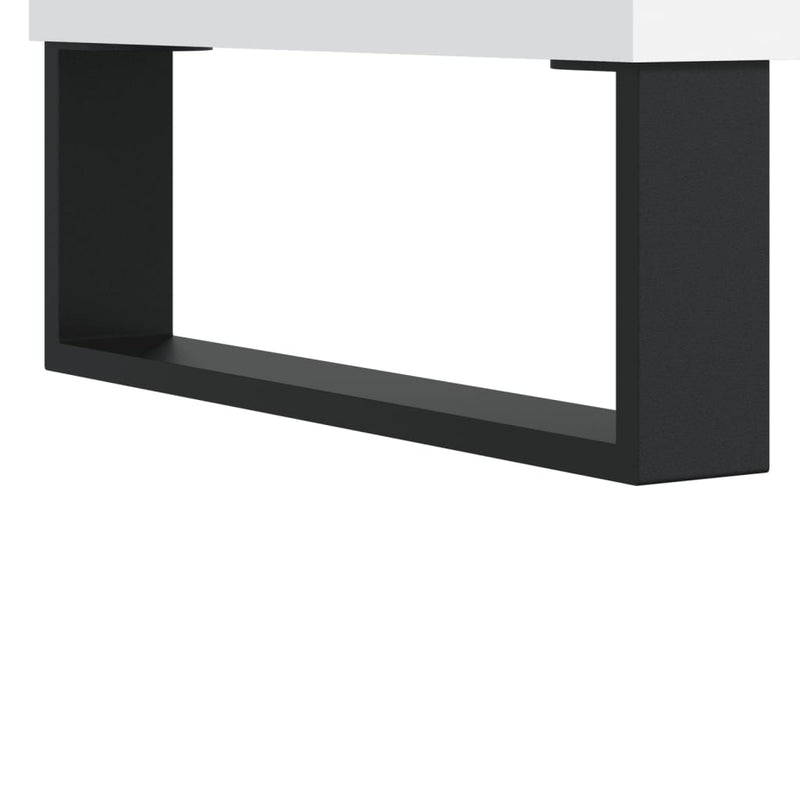 Hifi-benk hvit 85x38x48 cm konstruert tre