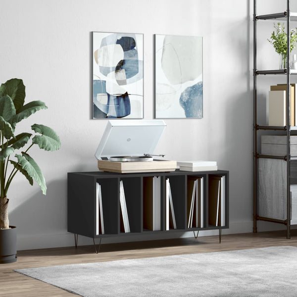 Hifi-benk svart 100x38x48 cm konstruert tre