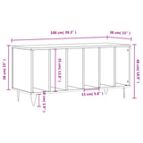 Hifi-benk sonoma eik 100x38x48 cm konstruert tre