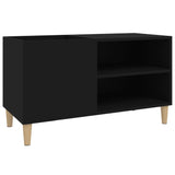 Hifi-benk svart 84,5x38x48 cm konstruert tre