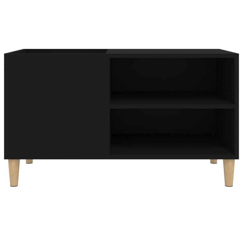 Hifi-benk svart 84,5x38x48 cm konstruert tre