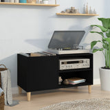 Hifi-benk svart 84,5x38x48 cm konstruert tre