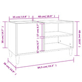 Hifi-benk sonoma eik 84,5x38x48 cm konstruert tre