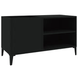 Hifi-benk svart 84,5x38x48 cm konstruert tre