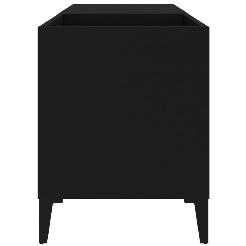 Hifi-benk svart 84,5x38x48 cm konstruert tre