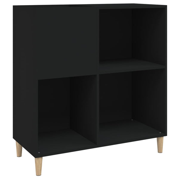 Hifi-benk svart 84,5x38x89 cm konstruert tre