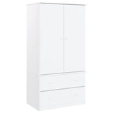 Garderobe ALTA hvit 90x55x170 cm heltre furu