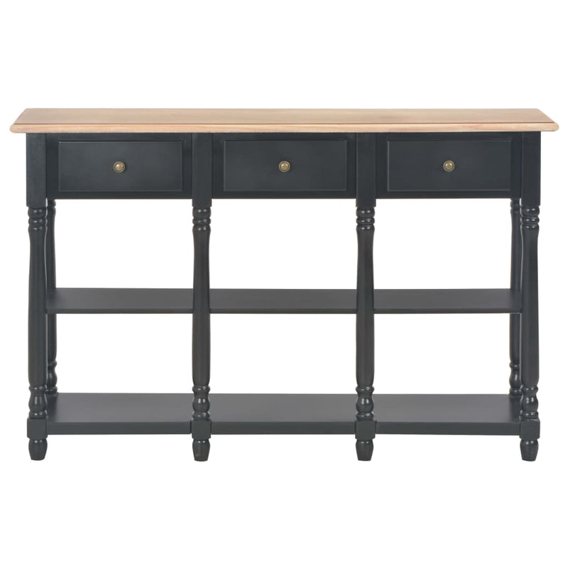 Konsollbord svart 110x30x76 cm konstruert tre