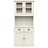 Highboard VIGO hvit 78x40x175 cm heltre furu