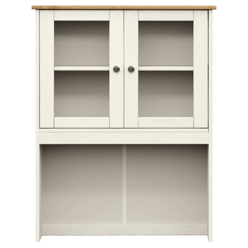 Highboard VIGO hvit 78x40x175 cm heltre furu