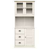 Highboard VIGO hvit 78x40x175 cm heltre furu