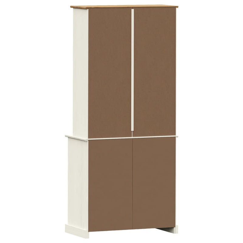 Highboard VIGO hvit 78x40x175 cm heltre furu