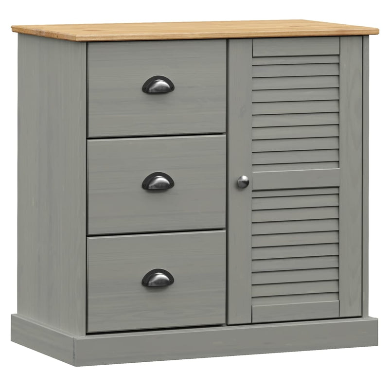 Highboard VIGO grå 78x40x175 cm heltre furu