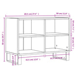 TV-benk brun eik 69,5x30x50 cm konstruert tre