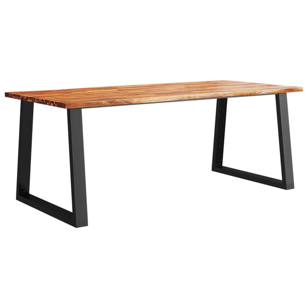 Spisebord med naturlig kant 200x90x75 cm heltre akasie