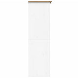 Garderobe BODO hvit og brun 101x52x176,5 cm heltre furu