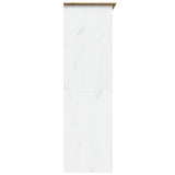 Garderobe BODO hvit og brun 146x53,5x173 cm heltre furu