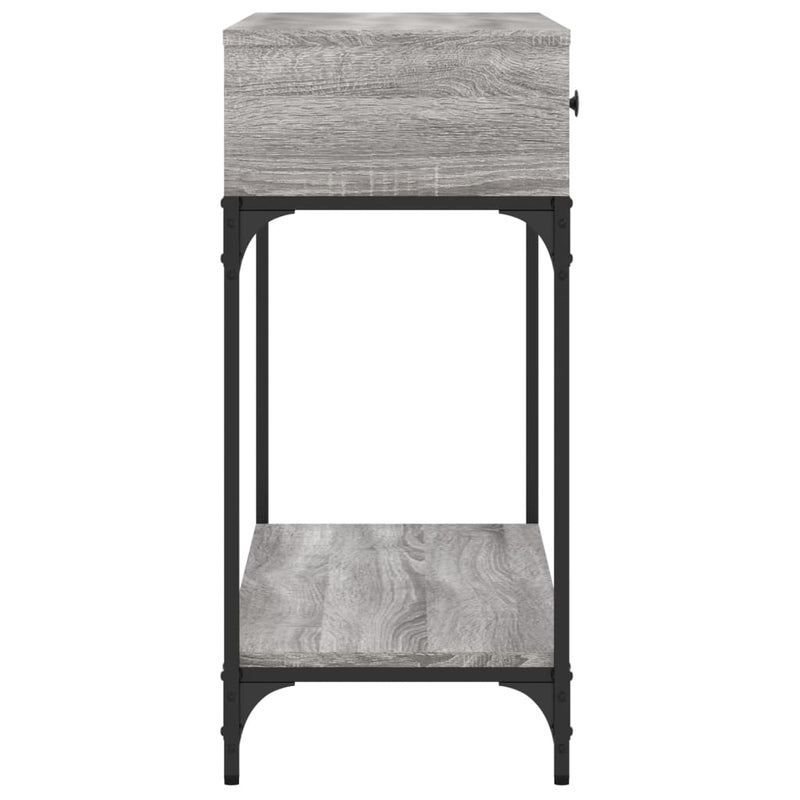 Konsollbord grå sonoma 100x34,5x75 cm konstruert tre