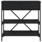 Konsollbord svart 75x34,5x75 cm konstruert tre