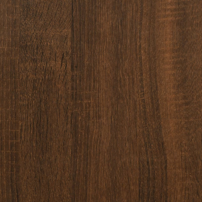 Konsollbord brun eik 75x34,5x75 cm konstruert tre