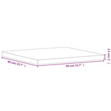 Bordplate 40x40x2,5 cm firkantet heltre bøketre