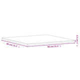 Bordplate 80x80x2,5 cm firkantet heltre bøketre