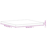 Bordplate 70x70x4 cm firkantet heltre bøketre