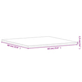 Bordplate 60x60x1,5 cm firkantet heltre bøketre