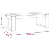 Salongbord svart 102x50x35 cm konstruert tre