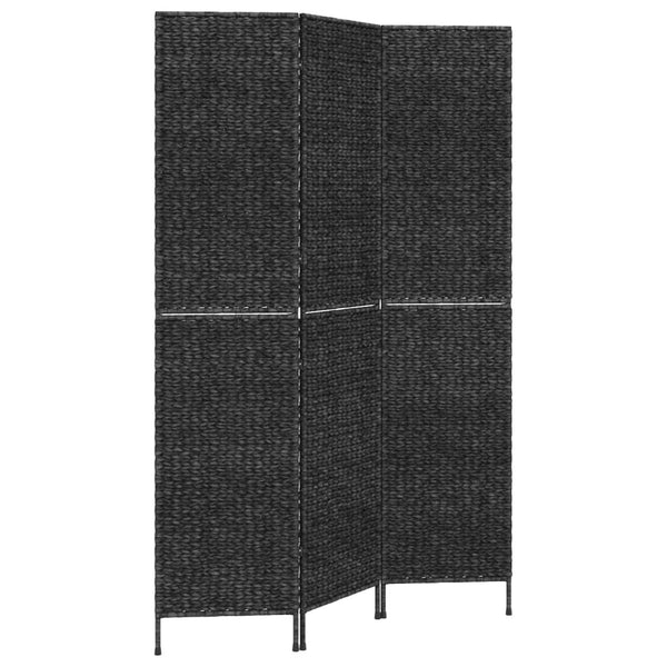 Romdeler 3 paneler svart 122x180 cm vannhyasint