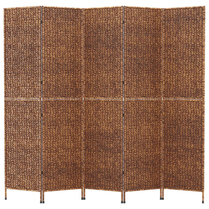 Romdeler 5 paneler brun 205x180 cm vannhyasint