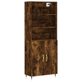 Highboard røkt eik 69,5x34x180 cm konstruert tre